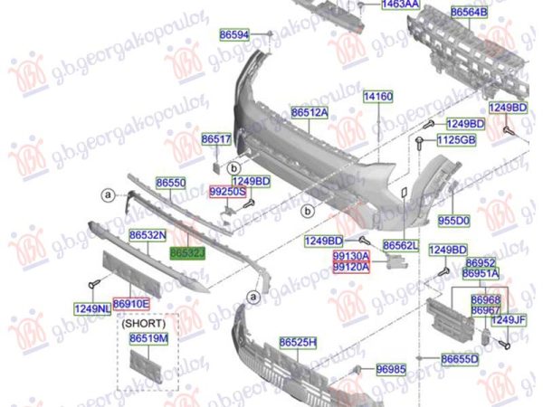FRONT BUMPER MOULDING LOWER (O)