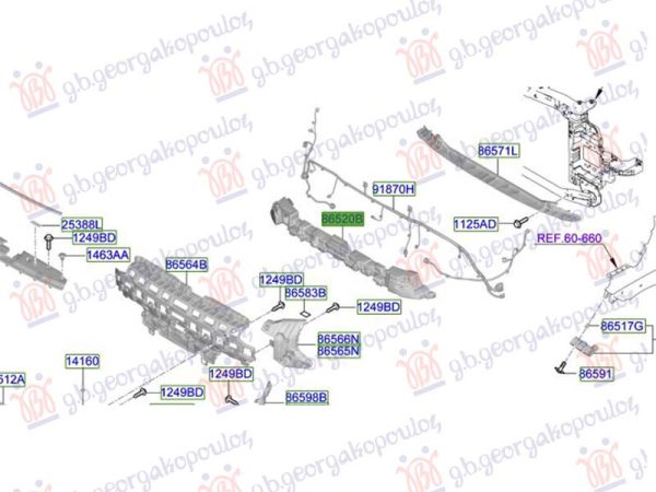 ABSORBER BUMPER FRONT (O)