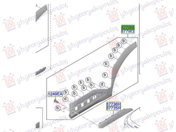 REAR DOOR MOULDING (O)