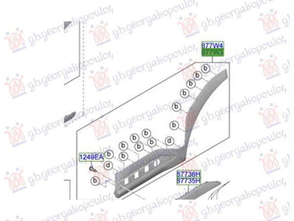 REAR DOOR MOULDING (O)