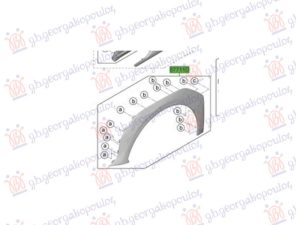 FRONT FENDER PLASTIC FLARE (O)