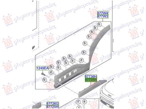 REAR DOOR MOULDING (O)