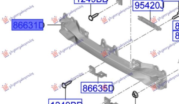 REAR BUMPER REINFORCEMENT (O)