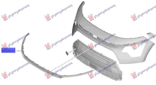 FRONT BUMPER MOULDING UPPER