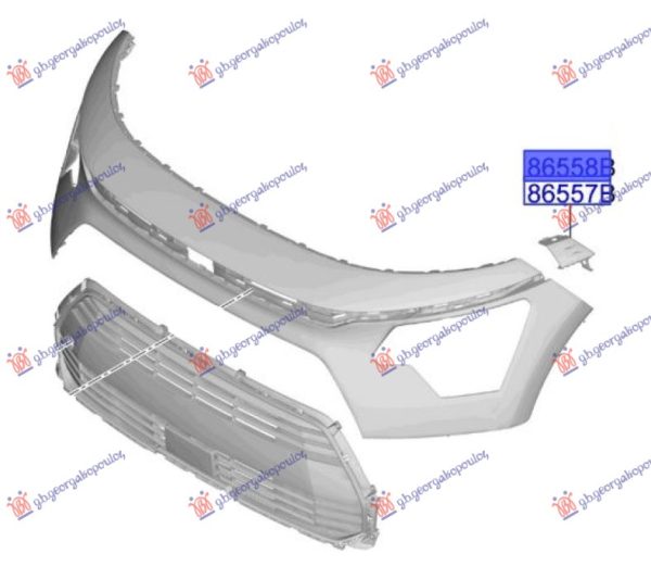 FRONT BUMPER BRACKET UPPER PLASTIC (O)