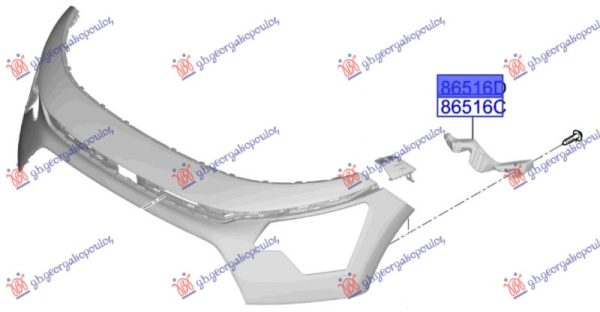 FRONT BUMPER SIDE PLASTIC REINFORCEMENT (O)