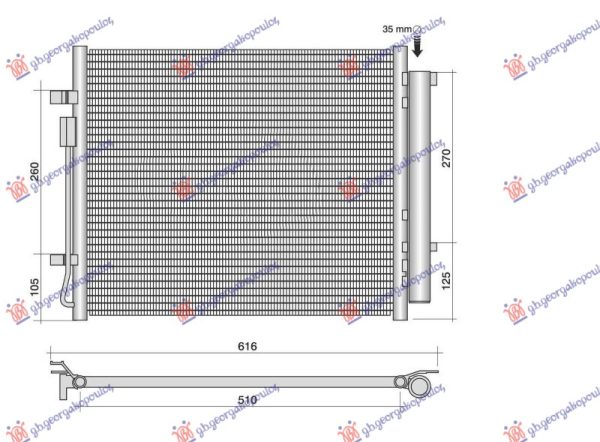 CONDENSER HYBRID 1.6 (500x430x16) (KOYO)