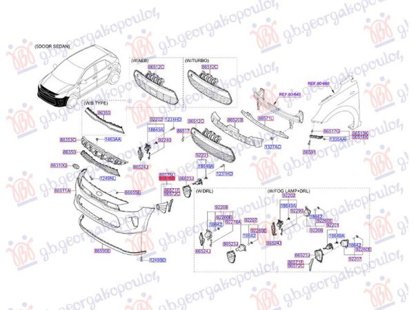 FRONT BUMPER SIDE GRILLE INNER (AIR DUCT) (O)
