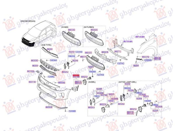 FRONT BUMPER SIDE GRILLE INNER (AIR DUCT) (O)