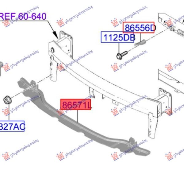 FRONT BUMPER REINFORCEMENT LOWER (GT-LINE) (O)
