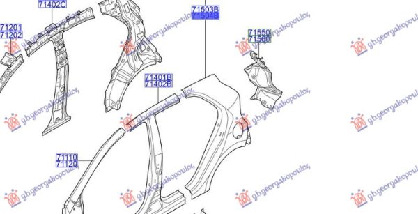 REAR FENDER 5D (O)