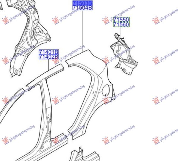 REAR FENDER 5D (O)