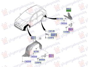INNER FENDER REAR PLASTIC (O)