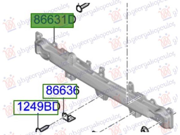 REAR BUMPER REINFORCEMENT (O)