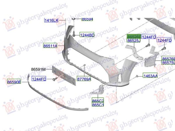 FRONT BUMPER BRACKET PLASTIC
