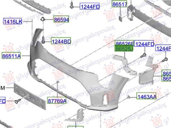 FRONT BUMPER BRACKET PLASTIC