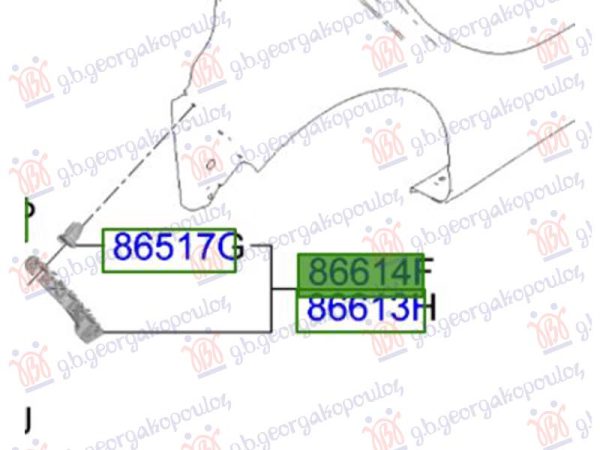 REAR BUMPER SIDE BRACKET PLASTIC (O)
