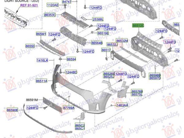 GRILLE BUMPER FRONT (O)