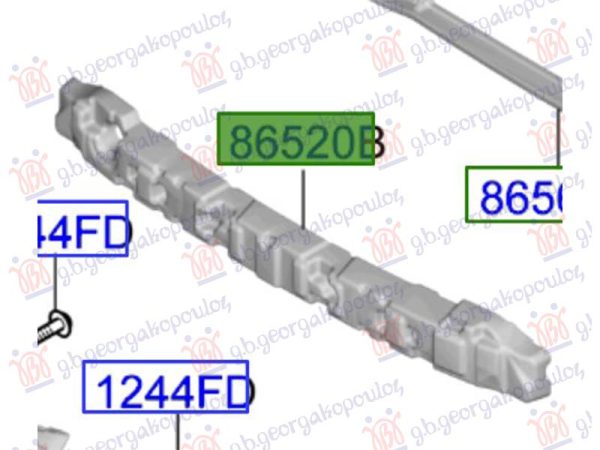 ABSORBER BUMPER FRONT (O)