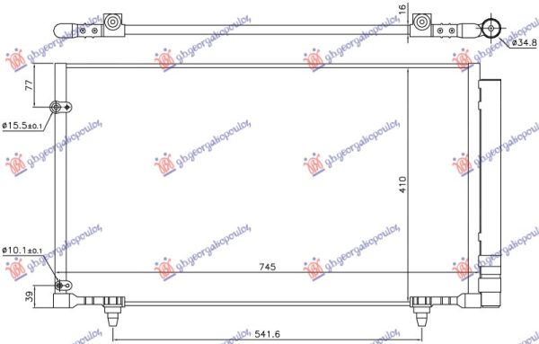 HLADNJAK KLIME 3.5 BENZIN (745x410x16)