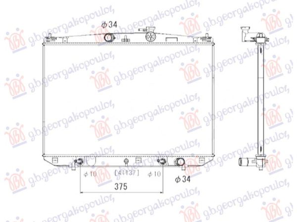 RADIATOR 3.5 350/450H PETROL/HYBRID (500x760x27) (NISSENS)