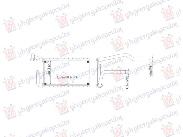 HEATER RADIATOR (FRONT) (255x134)