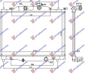 HLADNJAK MOTORA 1.5i BENZIN (375x540x16) (KOYO)