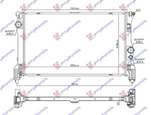 RADIATOR 2.2 (12014-116-119 CDI/BLUETEC) (690x418x26) LOW SPILES (NRF)