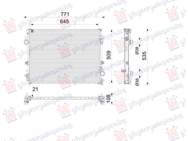 RADIATOR 3.0 PETROL (645x500) (MAHLE BEHR)