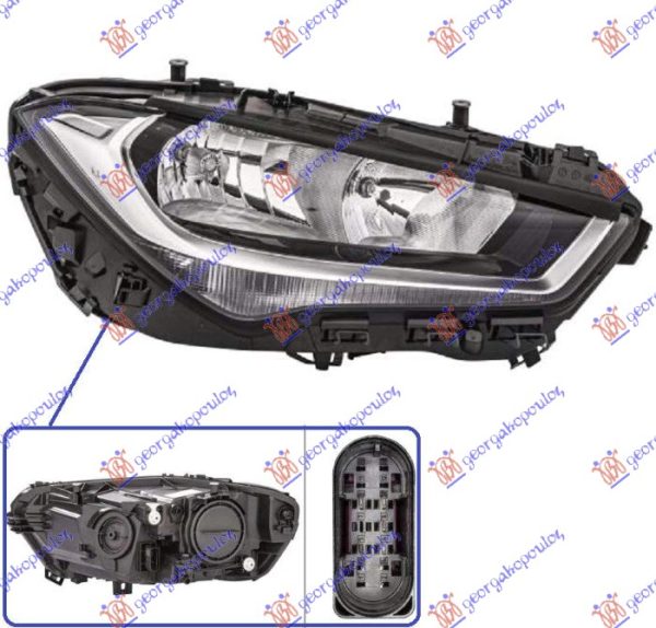 HEAD LAMP ELECTRICAL W/LED DRL (W/O LOGO) (HELLA)