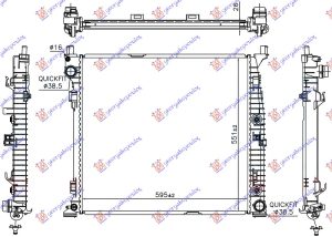 RADIATOR FOR ALL MODELS (595x551x16) (KOYO)