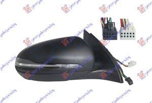 RETROVIZOR ELEKTRICNI SA GREJACEM PM (MEMORIJA) (MIGAVAC) (MRTAV UGAO LED) (8+5 PIN) (A KVALITET) (ASFERICNO STAKLO) DESNO