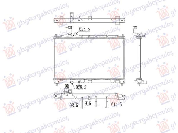 RADIATOR 2.2 DI-D DIESEL AUTOMATIC (400x683x27)