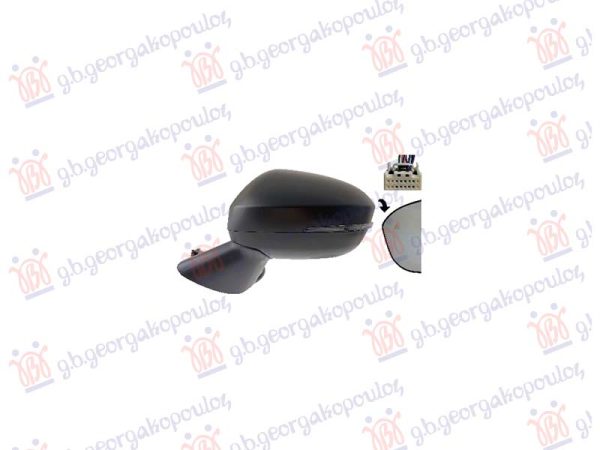 DOOR MIRROR ELECTRICAL HEATED PRIMED (W/SIDE LAMP & BLIS) (7Pin) (A QUALITY) (FLAT GLASS)