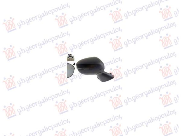 DOOR MIRROR ELECTRICAL HEATED FOLDABLE PRIMED (W/SIDE LAMP & BLIS) (9Pin) (A QUALITY) (CONVEX GLASS)