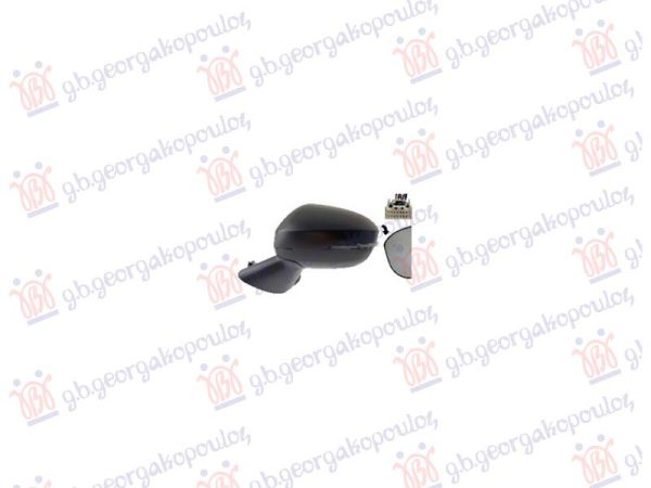 DOOR MIRROR ELECTRICAL HEATED FOLDABLE PRIMED (W/SIDE LAMP & BLIS) (9Pin) (A QUALITY) (CONVEX GLASS)