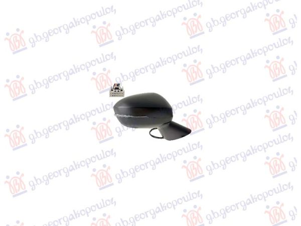 DOOR MIRROR ELECTRICAL HEATED PRIMED (W/SIDE LAMP) (6Pin) (A QUALITY) (CONVEX GLASS)