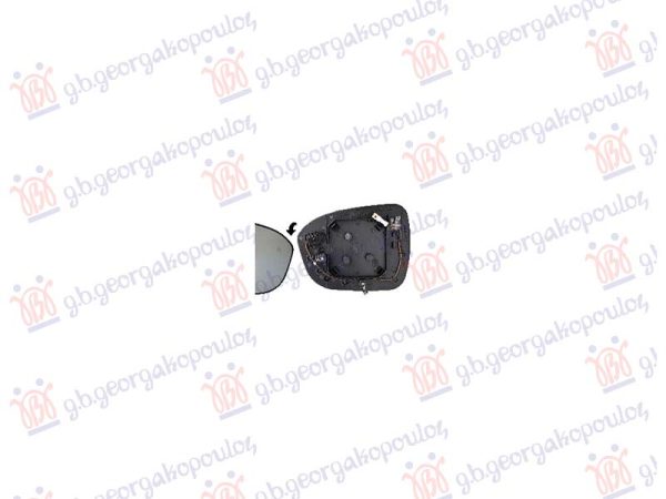 DOOR MIRROR GLASS HEATED (W/BLIS) (CONVEX GLASS)