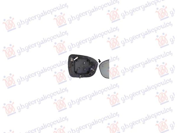 DOOR MIRROR GLASS HEATED (W/BLIS) (CONVEX GLASS)