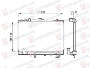 RADIATOR 3.0 PETROL MANUAL/AUTO (425x638) (NRF)