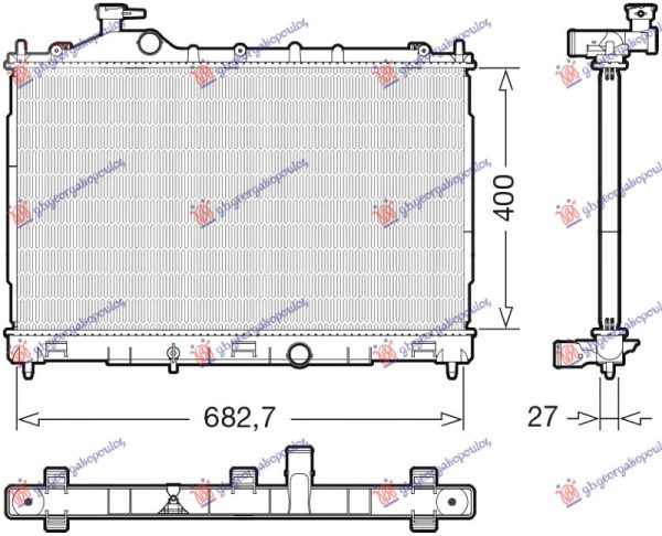 HLADNJAK MOTORA 1.5 T-Mivec BENZIN (AUTO) (400x685x26) (KOYO)