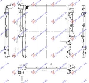 HLADNJAK MOTORA 2.4 DI-D DIZEL (AUTO) (4N15) (525x643x16) (KOYO)