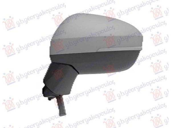 DOOR MIRROR ELECTRICAL HEATED PRIMED (W/SIDE LAMP : BLIS) (9 PIN) (A QUALITY) (CONVEX GLASS)