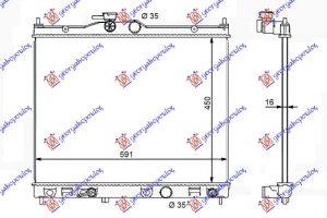 HLADNJAK MOTORA 1.6/16V (45x59x16) (KOYO)