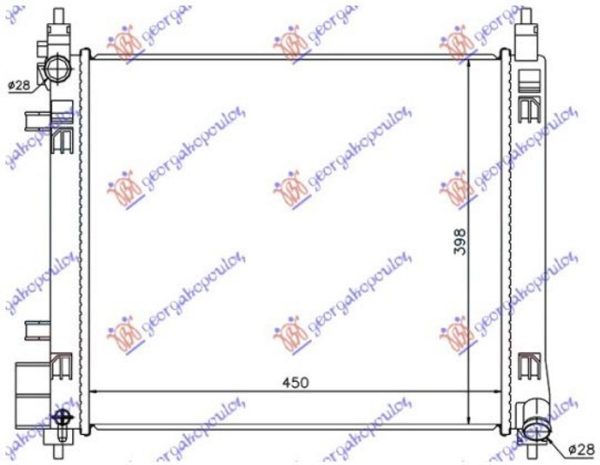 HLADNJAK MOTORA 1.2 DIG (HR12DDR) (MAN/AUTO) (450x400) (KOYO)