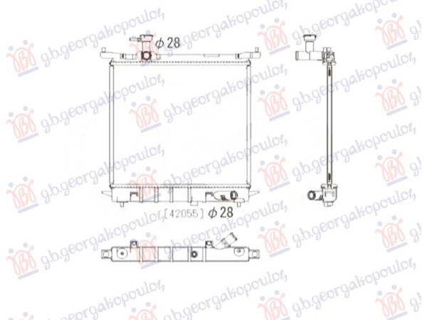 RADIATOR 1.2 12V PETROL AUTOMATIC (445x400x16) (NRF)