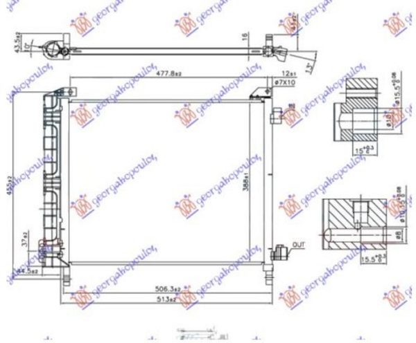 CONDENSER 1.2i-12V (510x390) 75PS(HR12DE) (KOYO)