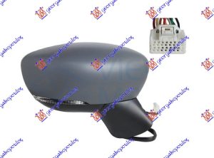 RETROVIZOR ELEKTRICNI SA GREJACEM PM (ELEKTRO-SKLOPIV) (MIGAVAC LED) (9 PIN) (A KVALITET) (KONVEKSNO STAKLO) DESNO