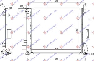 HLADNJAK MOTORA 1.2 DIG BENZIN (MAN) (450x390x16) (KOYO)