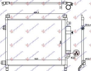 CONDENSER 1.2 PETROL (490x385x12) (KOYO)